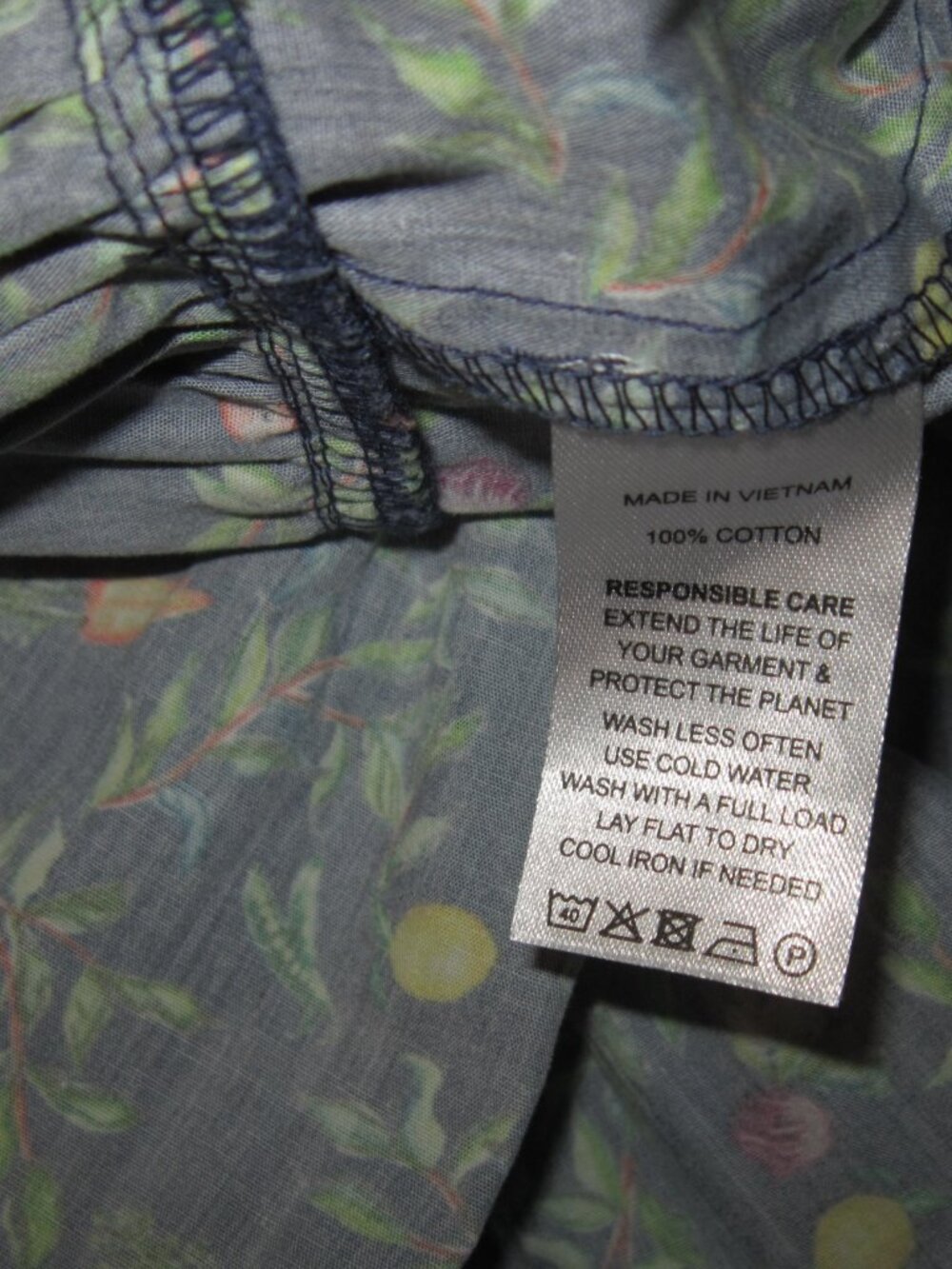 Hill House Size XS S Maxi Skirt Camilla Midnight Garden Vegetable Navy Botanical - Picture 4 of 4